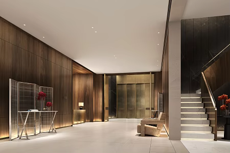 Modern Front Room Banquet Front Room 3d model