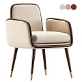 Beige Fabric Leisure Chair With Dark Wood Frame And Gold Legs Multi Color Options