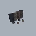 Decorative Building Components With Marble Textured Panels And Polished Spheres