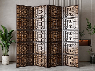 Screen partition 3d model