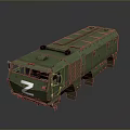 Green Military Armored Tank With Z Symbol And Heavy Duty Design