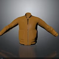 Orange Casual Jacket With Zipper Closure And Front Pockets Design 3d model