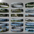 Birds Eye View Urban Planning With Natural Landscapes Parks And Water Bodies