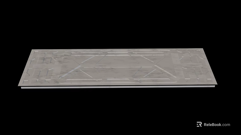 Industrial Equipment Metal Plate With Cross Structural Design And Machinery Components 3d model 