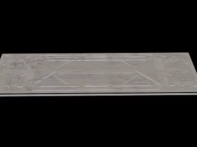 Industrial Equipment Metal Plate With Cross Structural Design And Machinery Components 3d model