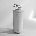 Red Fire Extinguisher Equipment With Instruction Labels And Safety Guidelines