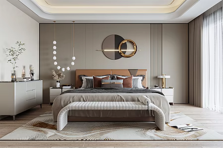 Light Luxury Bedroom 3d model