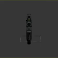 Futuristic Green And Black Tactical Weapon With Barrel And Scope Design