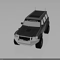 Tough Silver Off-road Vehicle By FLOTORS With Roof Antenna Front Bumper And Off-road Tires
