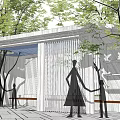 Modern gallery frame Special-shaped hollow gallery frame Wide view gallery frame 3d model