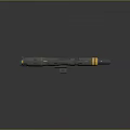 Futuristic Sci-Fi Weapon 3D Render With Metallic Design And Yellow Accent Stripes 3d model