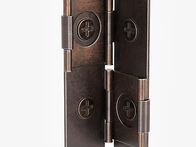 Durable Heavy Duty Metal Hinge Hardware Tool With Cross Screws For Doors 3d model