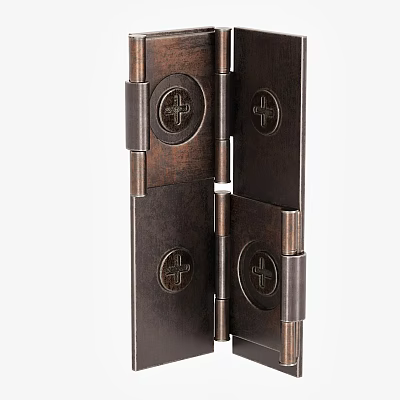 Durable Heavy Duty Metal Hinge Hardware Tool With Cross Screws For Doors 3d model