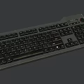 Full Size Computer Keyboard With Numeric Keypad Black Design And Red Accent
