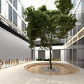 Modern Atrium Hospital Atrium 3d model