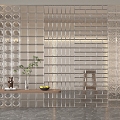 Modern glass brick glass brick partition 3d model