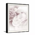 Framed Botanical Plant Painting Featuring Soft White Flower Art For Home Decor