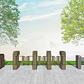 Modern gate 3d model