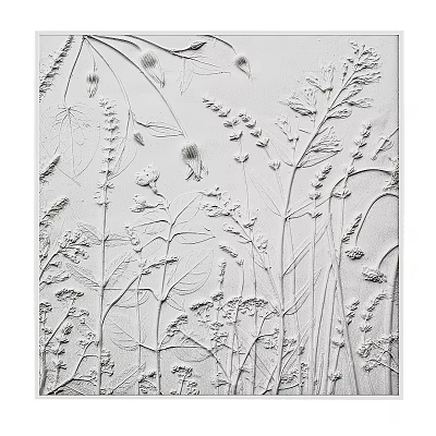 Textured Plant Pattern Wall Decor For Home 3d model