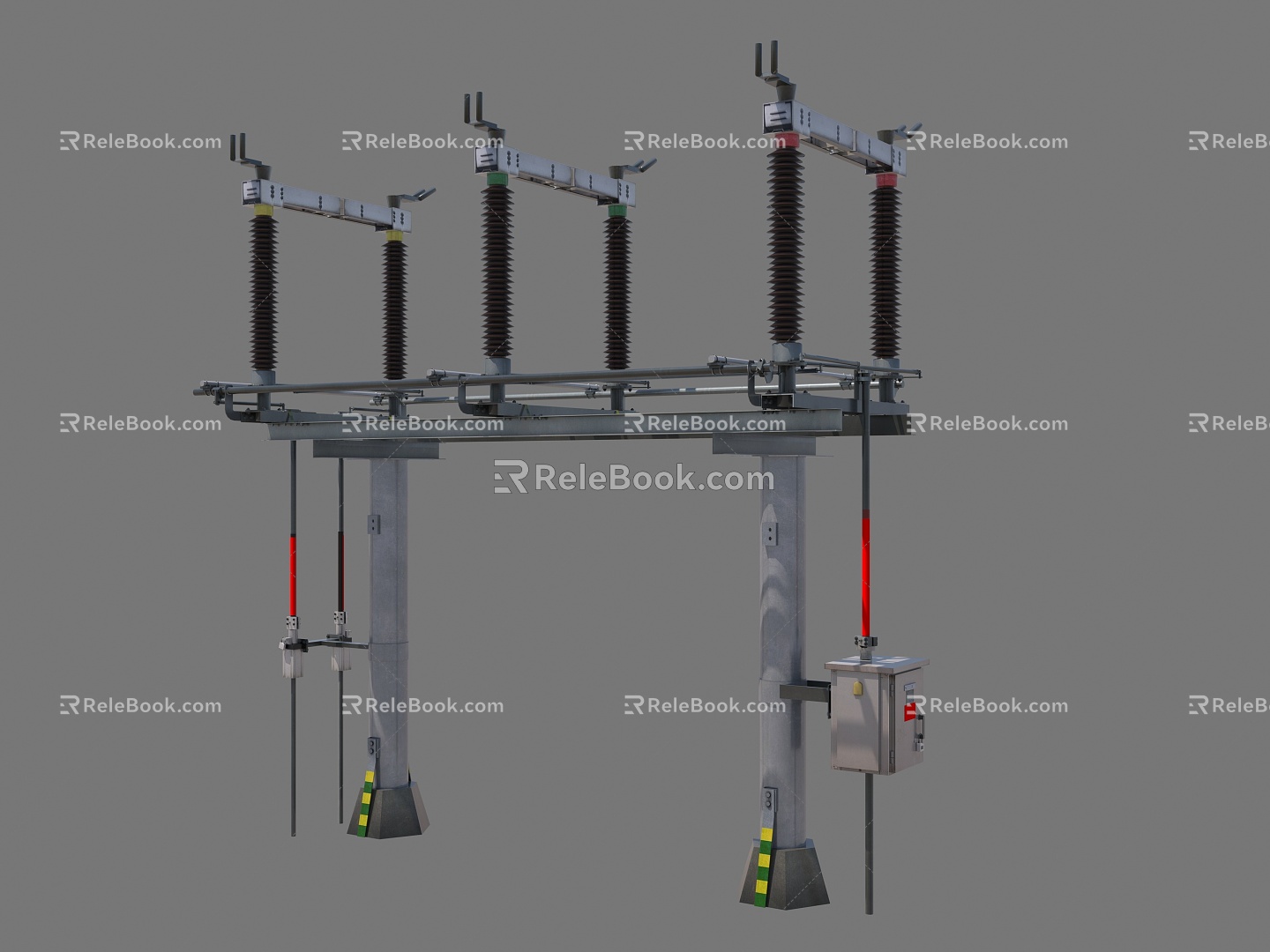 high voltage isolating switch isolating switch 3d model