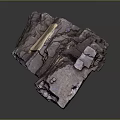 Natural Stone Block With Rough Textured Surface And Unprocessed Material Texture 3d model