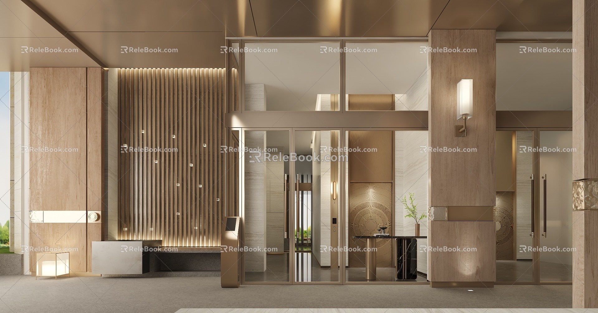 Front Desk Lobby 3d model