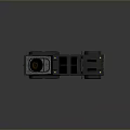 Metallic Gray 6x6 Off Road Vehicle With Roof Rack And Yellow Headlights