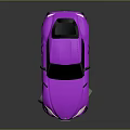 Modern Purple Sports Car Featuring Sleek Streamlined Exterior And Glossy Paint Finish