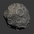 Detailed View of Rugged Asteroid Surface with Multiple Craters in Space Exploration