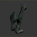 Vintage Bronze Horse Shaped Decorative Ornament For Home Living Decoration