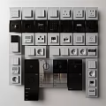 Different Types of Stylish Switch Panels in Black and White Modern Styles