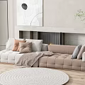 Modern Multiplayer Sofa 3d model
