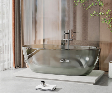 modern bathtub bathroom acrylic bathtub 3d model