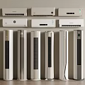 Modern White Air Conditioners And Fans Wall Mounted And Standing Home Cooling Appliances Design