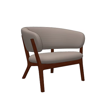 Modern Leisure Chair Single Chair Fabric Leisure Chair 3d model