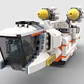 LEGO toy building blocks spaceship sci-fi spaceship spacecraft 3d model