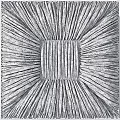 Decorative Ceiling Drapery With Pleated Textured Fabric And Square Center Design