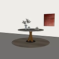 Retro Style Dining Table Medium Style Dining Table Silent Style Dining Table 3d model