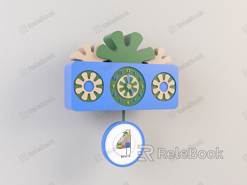 Cartoon children's wall clock model