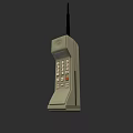 Classic Vintage Mobile Phone Featuring Antenna Keypad And Display Screen