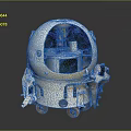 Spherical Hull Underwater Vehicle With Mechanical Components And Wheels For Exploration