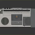 Retro Audio System Vintage Radio Cassette Player with Dual Speakers Classic Design