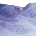 Stunning Snowy Mountain Scenery With Rolling Peaks and Soft Blue Purple Hues