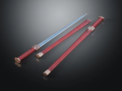 Modern Sword Officer Sword Long Sword 3d model