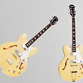 Hollow Body Electric Guitar Instrument Art Supplies With Natural Wood Design And Smooth Finish