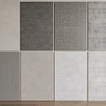 Various Textured Wall Panels In Neutral Colors For Interior Design 3d model