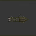 Green Military Weapon System With Two Units Satellite Dish And Missile Launch Compartments