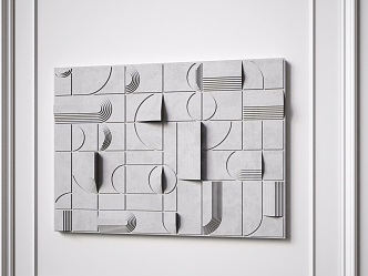 Modern Wall Art Wall 3d model