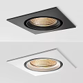 Sleek LED Recessed Downlights And Spotlights With Black White Housings For Modern Ceiling Lighting