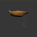 Handcrafted Wooden Leaf Shaped Decorative Storage Container With Natural Texture For Household Items